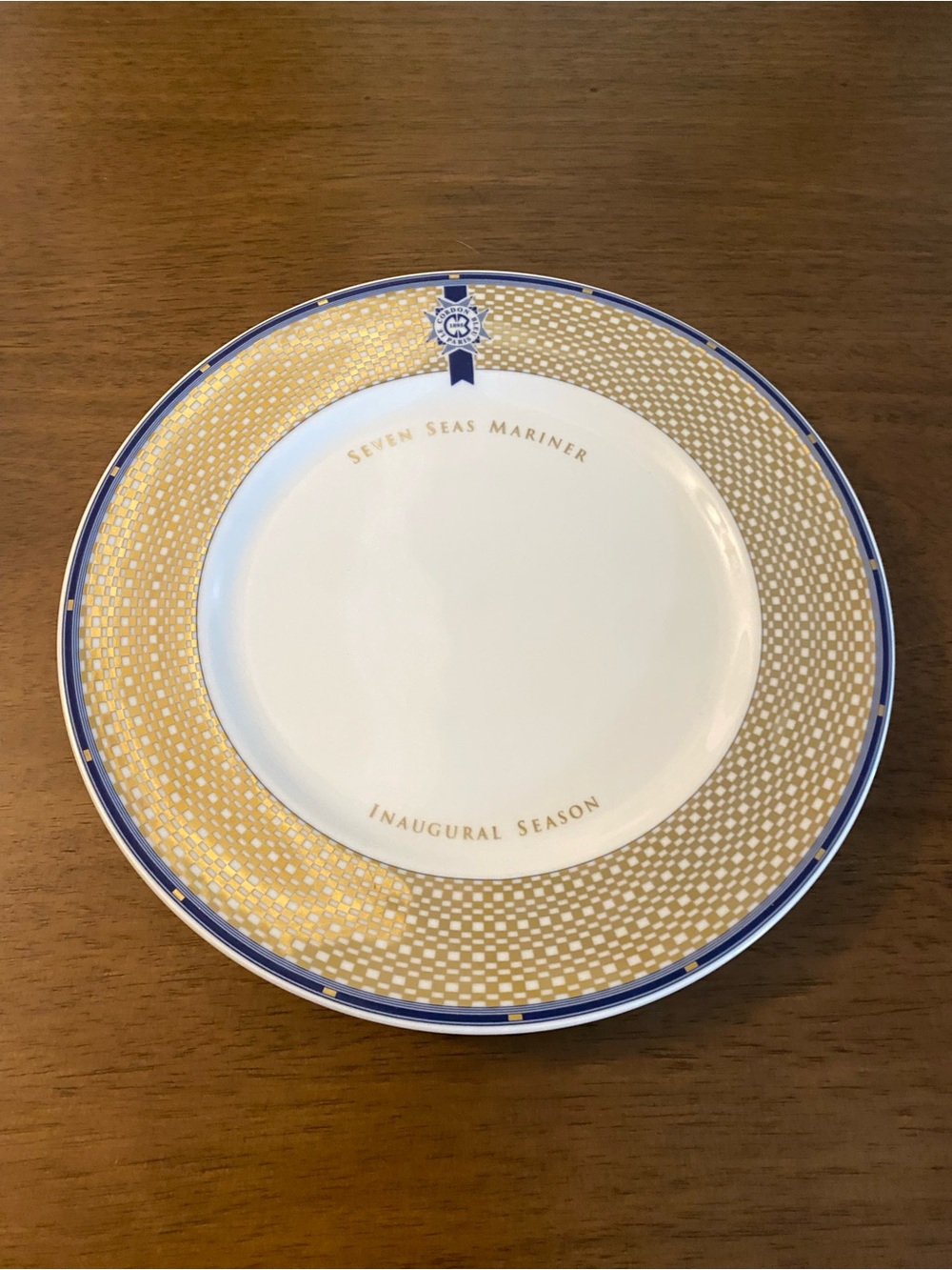 Seven Seas Mariner 2001 Inaugural Season 12" Diam Plate by Porsgrund Cordon Bleu